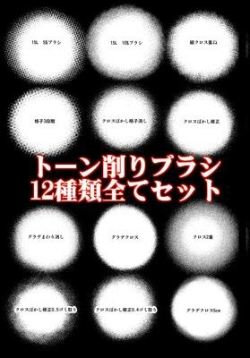 トーン削りブラシ全１２種セット